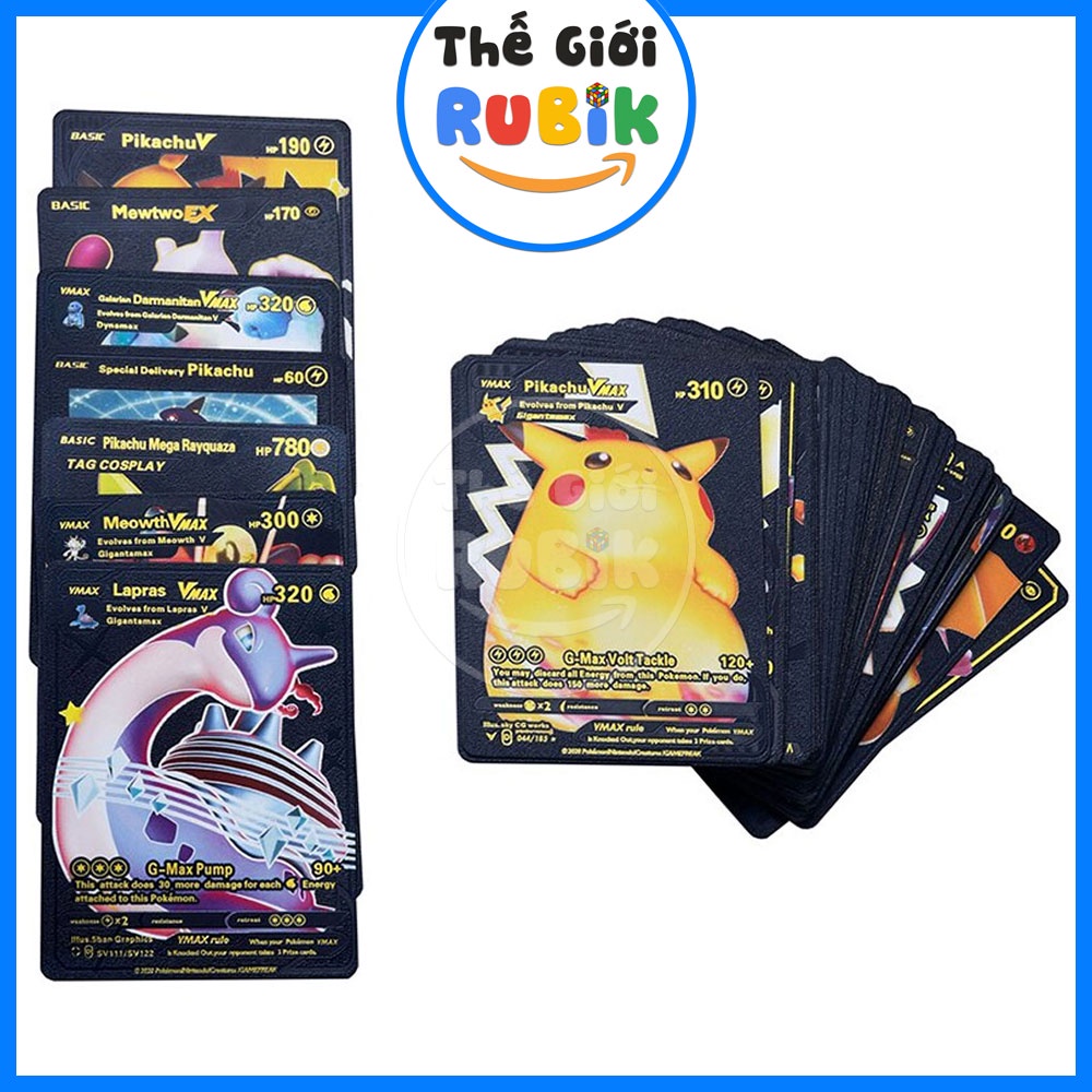 Bộ 54 Lá Thẻ Bài Pokemon 18 Lá Màu Vàng Đen/Bạc/Vàng Đồng Phiên Bản Tiếng Anh Cho Trẻ Em | Thế Giới Rubik