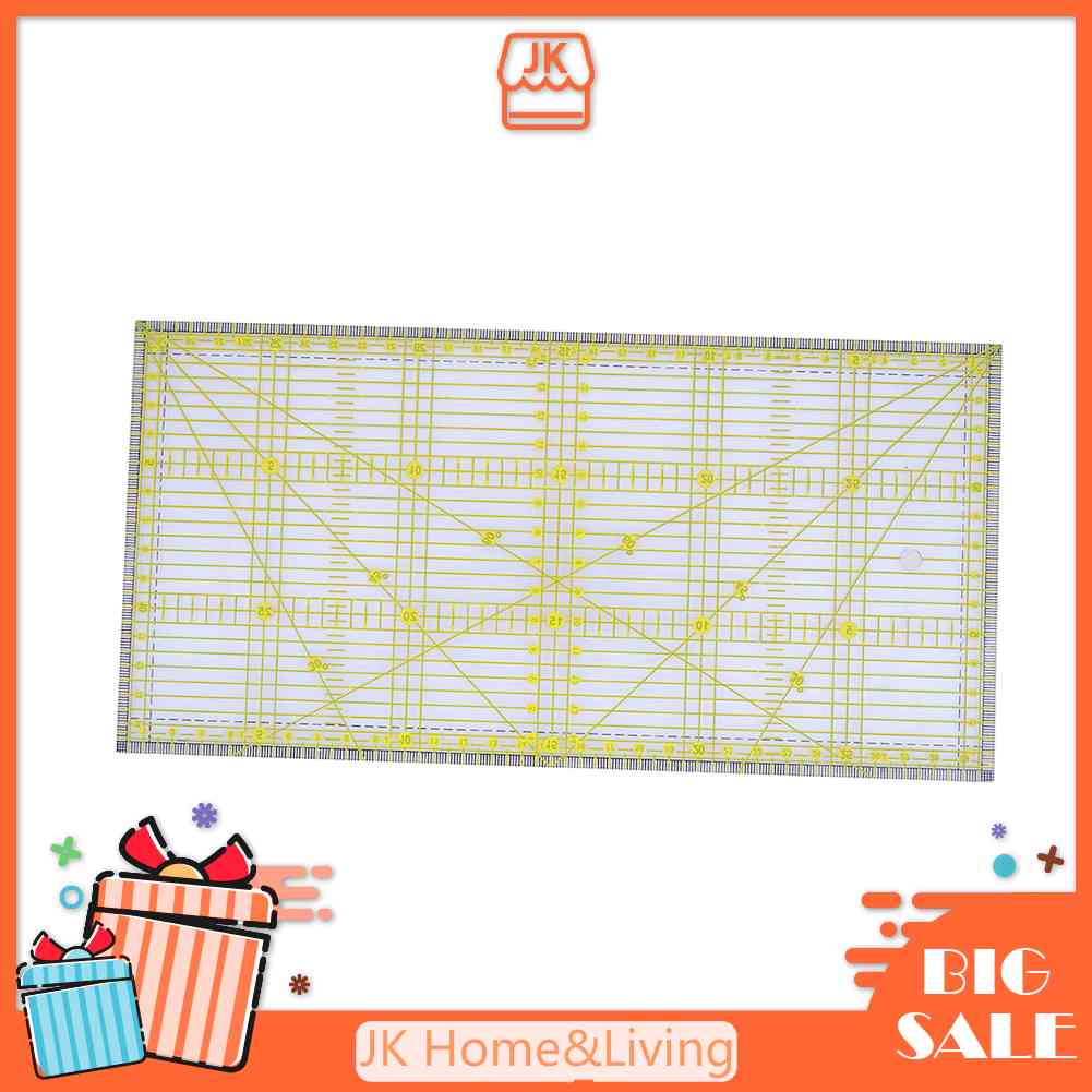 Thước Acrylic Trong Suốt 30X15Cm Chuyên Dụng May Vá