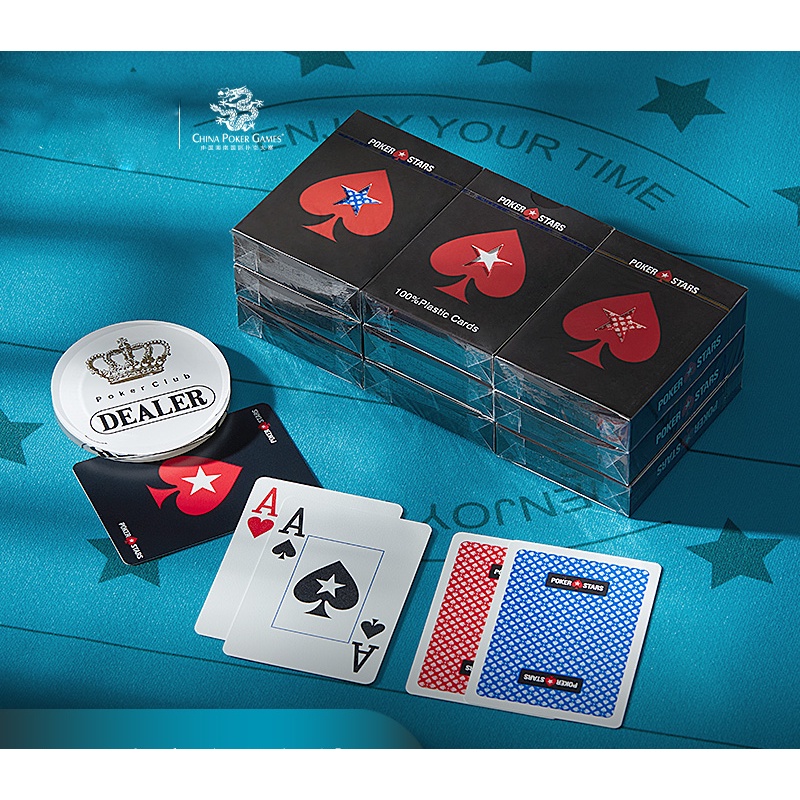 BN 53, Bộ bài tây nhựa Poker stars Texas Holdem bền đẹp cao cấp chống nước 100% nhựa