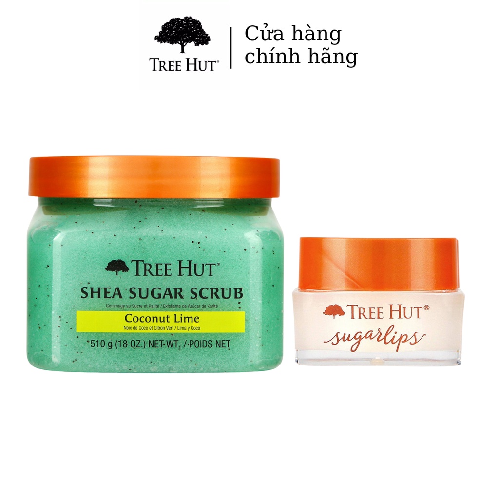 Combo Tẩy tế bào chết Coconut Lime 510 gr &amp; Tẩy tế bào chết môi Sweet Mint 9,8 gr