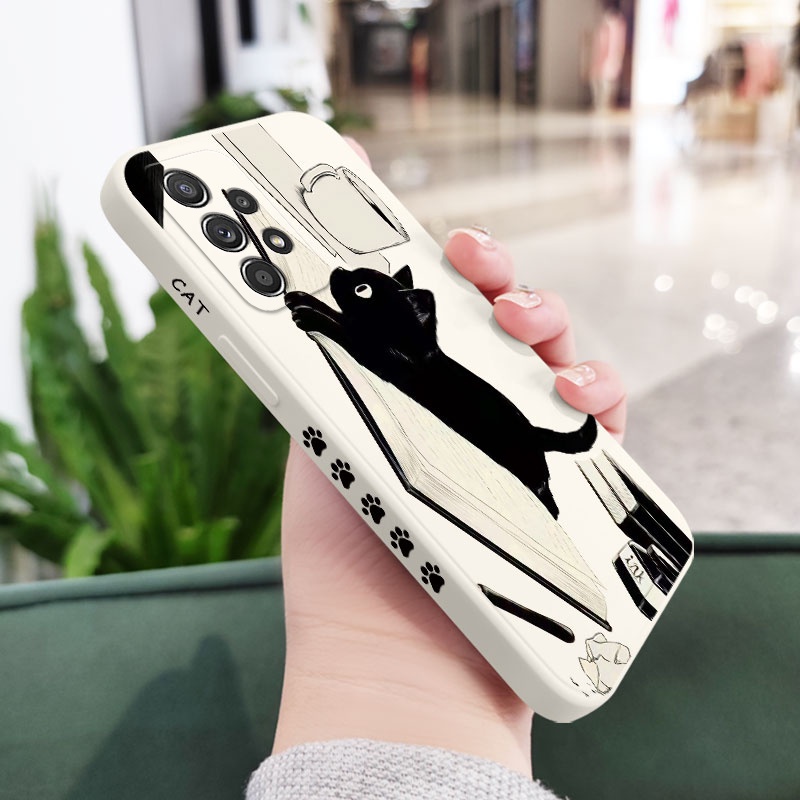Ốp Điện Thoại Hình Mèo Xinh Xắn Cho Samsung Galaxy A72 A52 A52S A42 A32 4G 5G