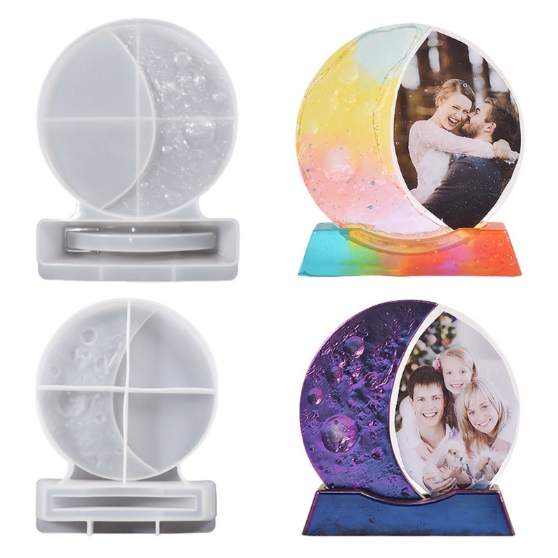 Khuôn Làm Khung Ảnh Bằng Nhựa Hình Mặt Trăng Độc Đáo DIY