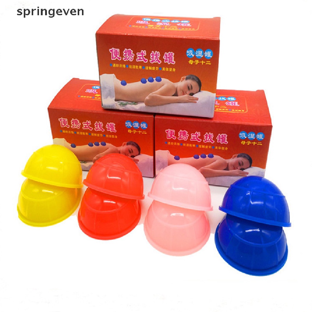 Bộ 12 Cốc Giác Hơi Mát Xa Bằng Silicone Chuyên Nghiệp