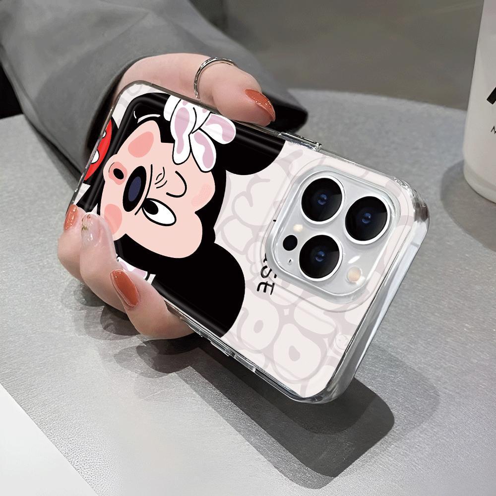 Ốp Điện Thoại Trong Suốt In Hình Chuột Mickey Minnie Cho iphone 14promax 13 12 11 7Plus 7 8 X XR XSMax