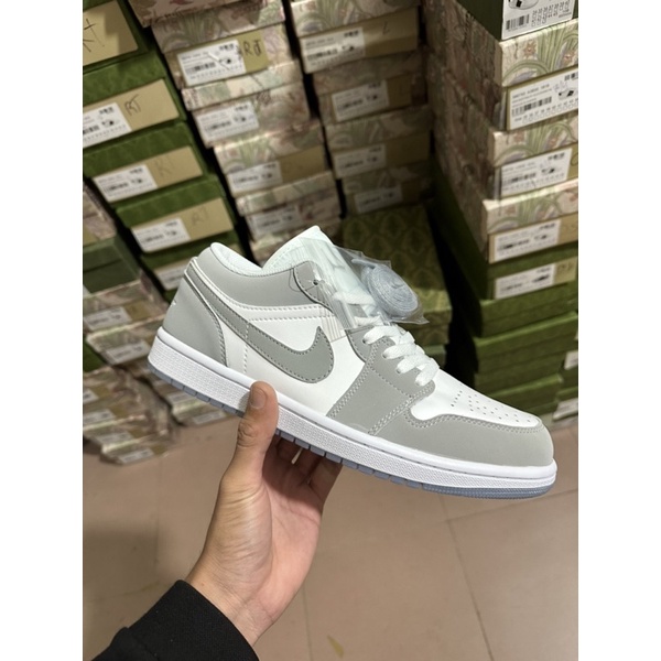Giày Sneaker Cổ Thấp - SC Quality - Jordan 1 Wolf Grey