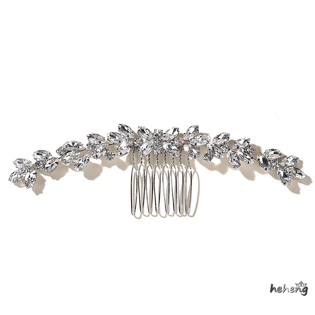 Lược Cài Tóc Cô Dâu Đính Đá Pha Lê