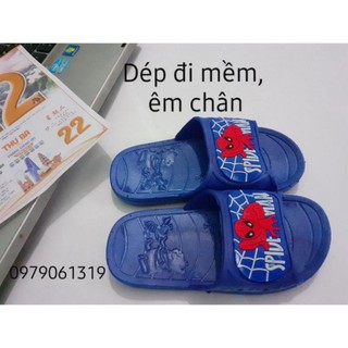 Dép siêu nhân nhện dép nhựa đúc nguyên khối cho bé trai