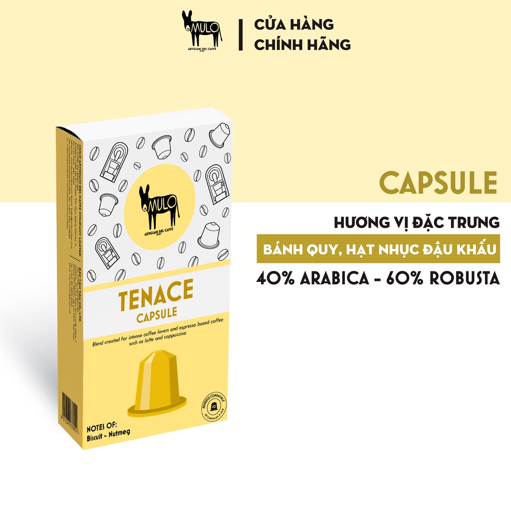 Cà phê viên nén Capsule TENACE 10 viên/hộp - Cà Phê MULO