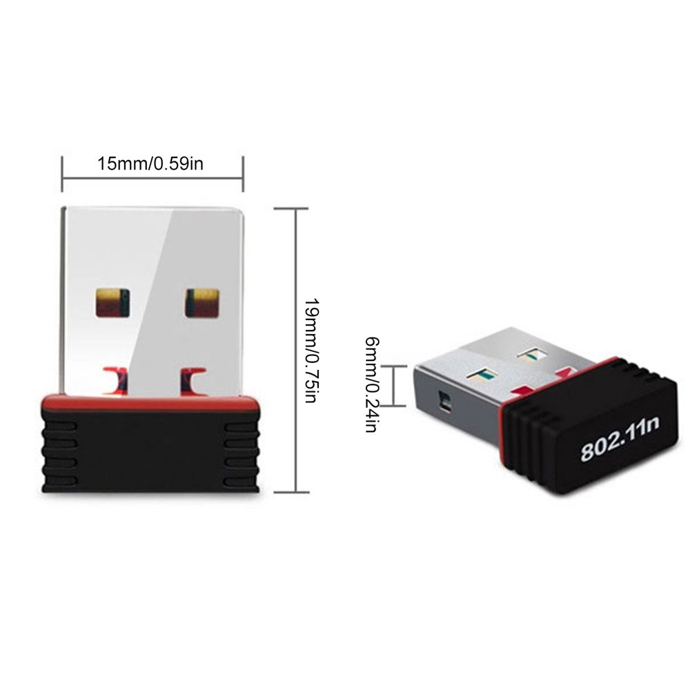 Thẻ Mạng WiFi USB Không Dây 150M 802.11n / g / b LAN + Ăng Ten