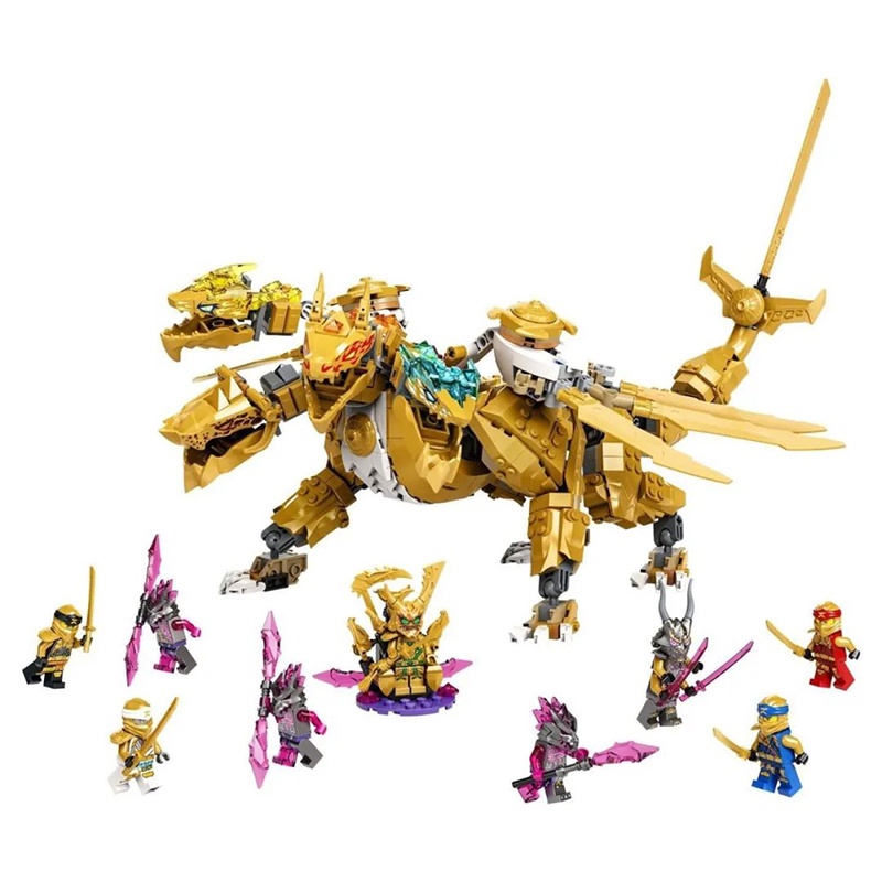 Đồ chơi Lắp ráp Mô hình 60011 Ninjago Lloyd's Golden Ultra Dragon 1061pcs