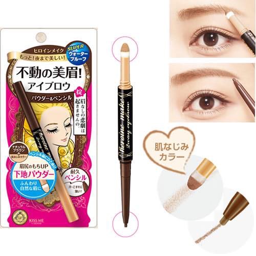 Chì kẻ lông mày Kiss Me không trôi Heroine Make Quick Eyebrow 0.07g Nhật Bản