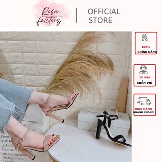 Giày sandal cao gót quai bản 10cm rosa cg-0575