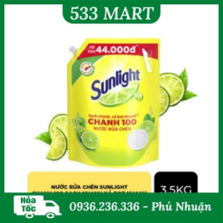 Nước rửa chén Sunlight Chanh túi 3.5kg nắp vặn