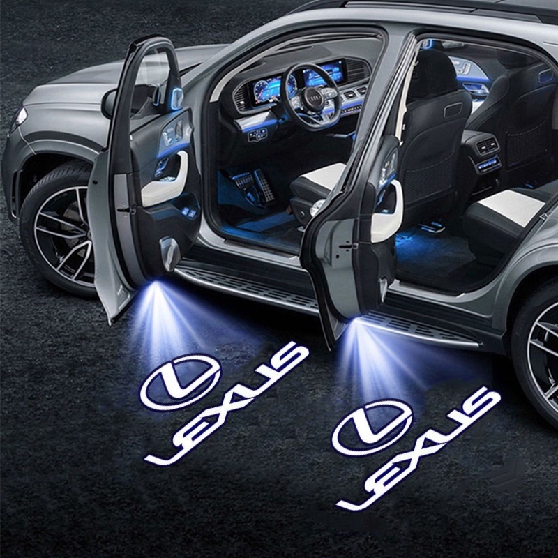 2 Đèn Led Chào Mừng Gắn Cửa Xe Hơi Lexus LS ES IS LX RX GS LC RC