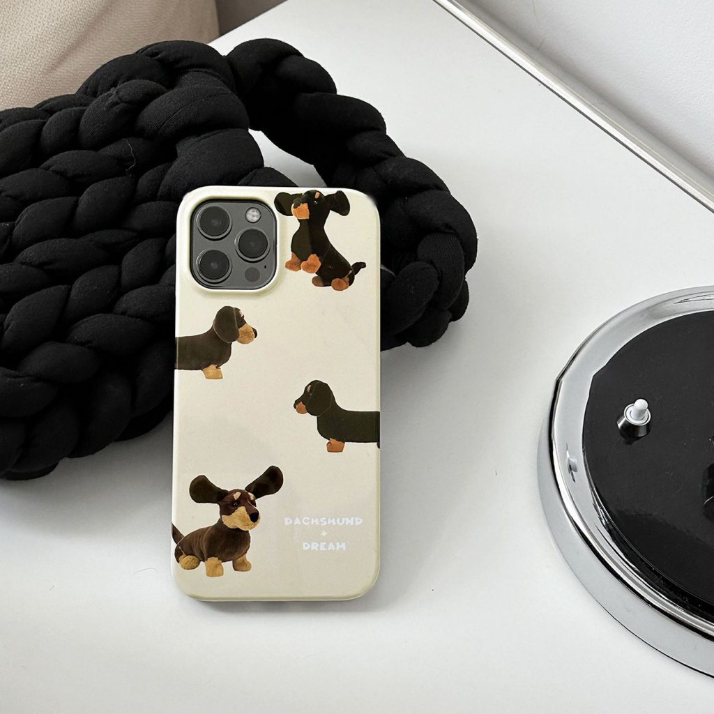 Ốp Điện Thoại In Hoạt Hình Dachshund Cho iPhone13 promax 14 13 12 11 Pro Max X XS XR xsmax 8 7 plus K1