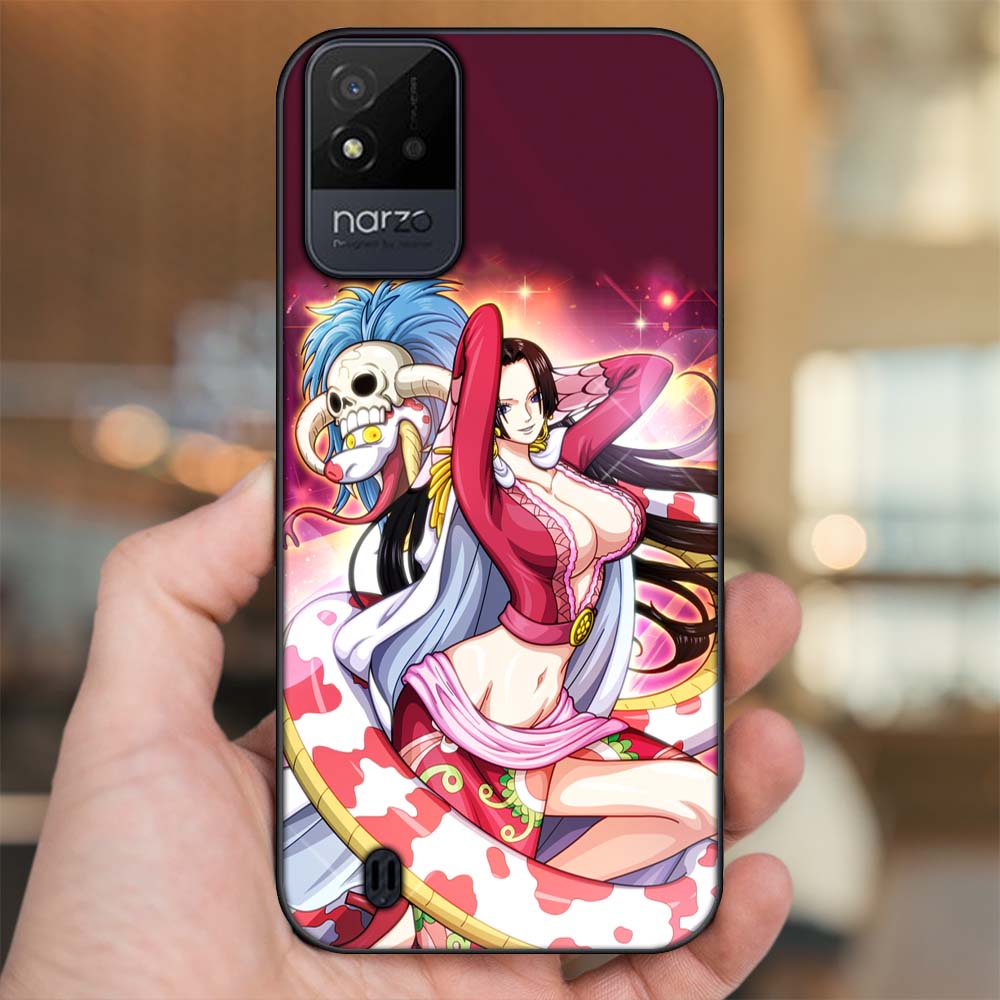 Ốp lưng Realme Narzo 50i viền đen in hình Boa Hancock One Piece Đảo Hải Tặc