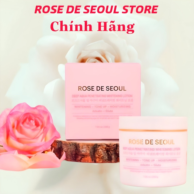 Kem body dưỡng trắng da rose de seoul 200g