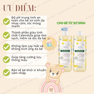 [Mẫu mới][Chính Hãng][Pháp] Sữa Tắm Gội BÉBÉ KLORANE PHÁP cho bé từ sơ sinh