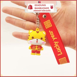 Móc khóa cute hình con hổ may mắn, đáng yêu, dễ thương