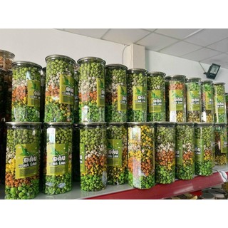 🔥 đậu hà lan mix 5 vị - hủ pét 450g thế giới ăn vặt heo heo food giòn sần sật