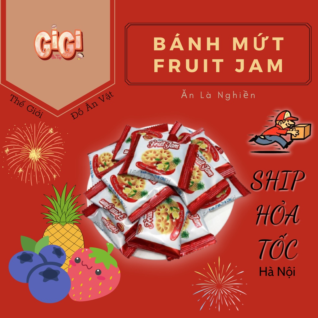 500gr Bánh Kem Mứt Nhân Hoa Quả Minh Phát Bánh Quy Thơm Ngon