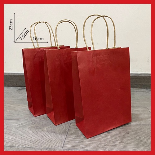 10 TÚI KRAFT 16x23x7.5cm - NHIỀU MÀU