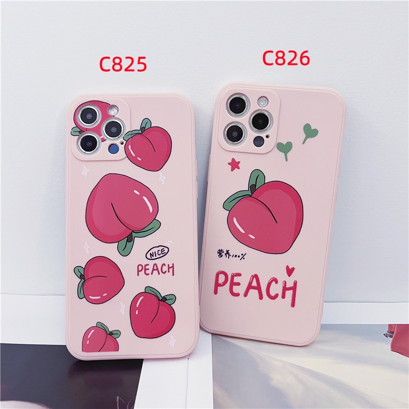 Ốp điện thoại trái đào cho VIVO Y53S Y17 Y15 Y12 Y20 Y30 Y50 Y91 Y93 Y95 S1 V20 PRO V5 LITE V9 V11I Y85 Y67 Y66 Y65 Y81