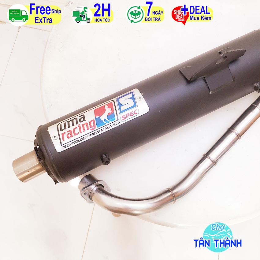 Pô uma đít inox gắn sirius wave dream exciter winner móc nổ, pô uma racing full cổ dày nặng chất lượng cao No 103