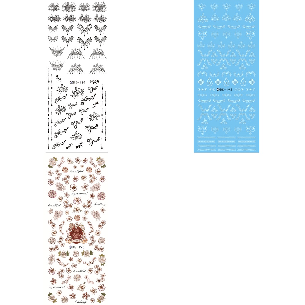 Miếng Dán Móng Chuyển Nước Trang Trí Nghệ Thuật DIY