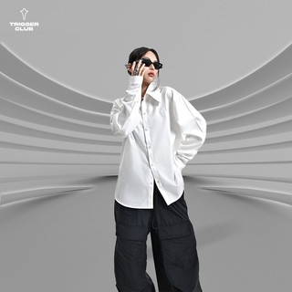 Áo sơ mi trắng TRIGGER MINIMALIST WHITE SHIRT