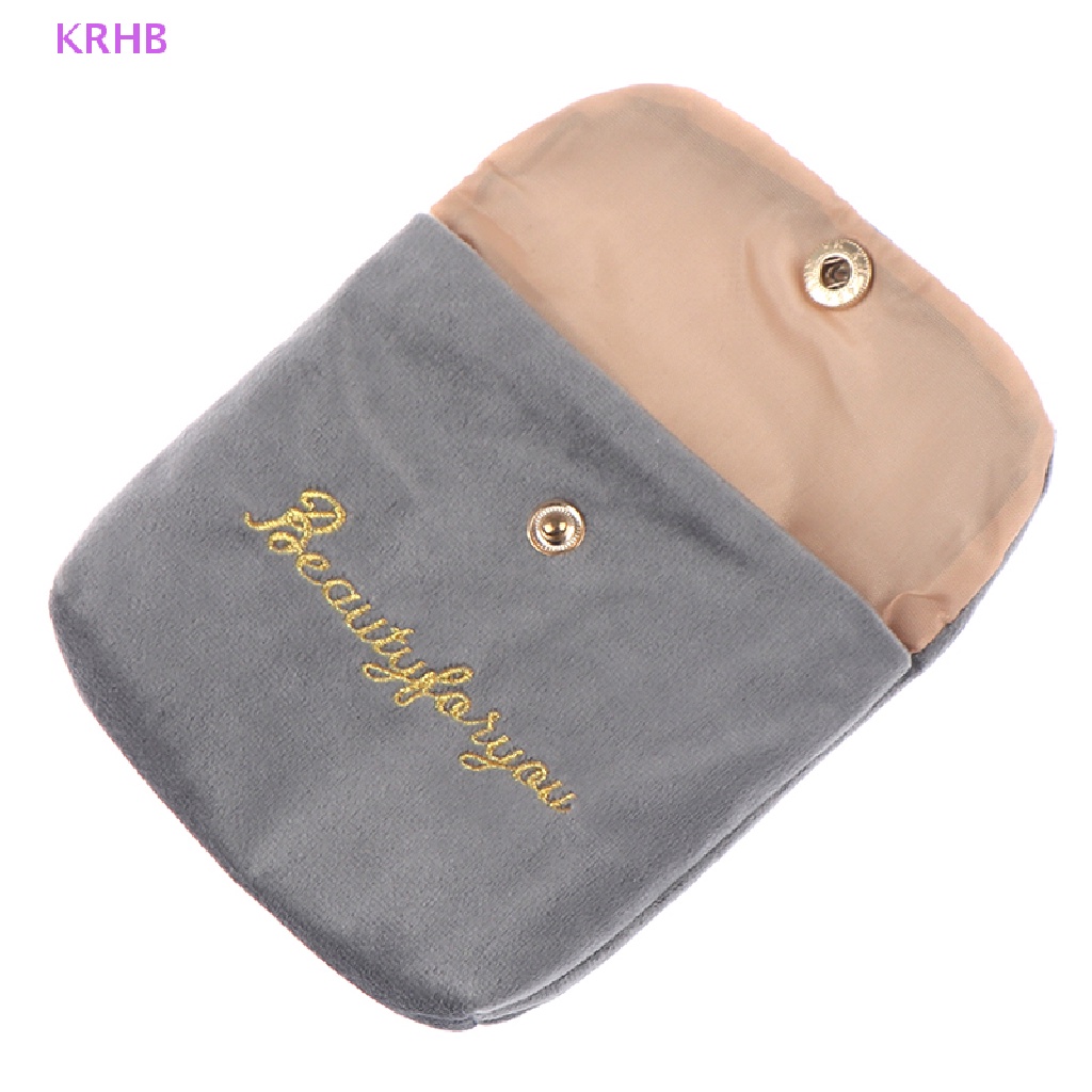 Túi Đựng Mỹ Phẩm Son Môi KRHB Bằng Nhung Dùng Đi Du Lịch Tiện Lợi Mới
