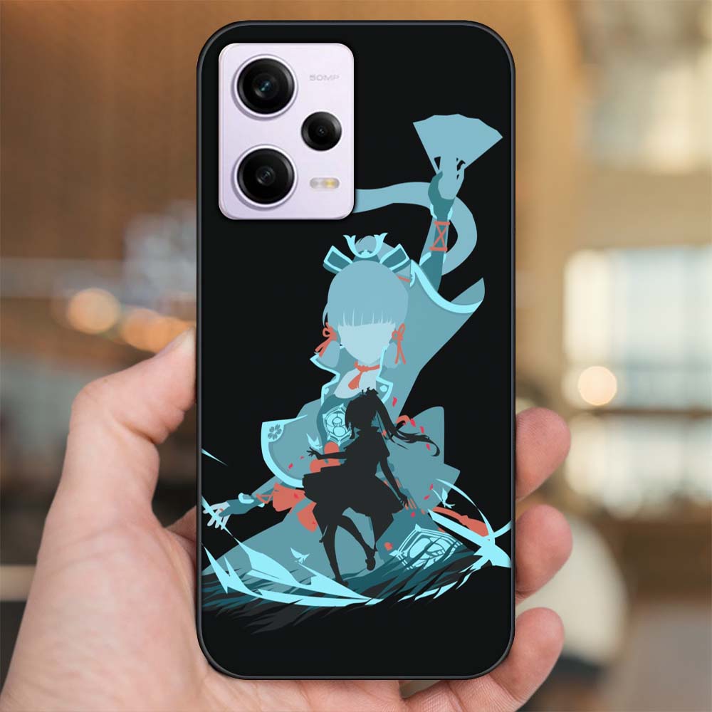Ốp lưng Xiaomi Redmi Note 12 viền đen in hình Ayaka Genshin Impact