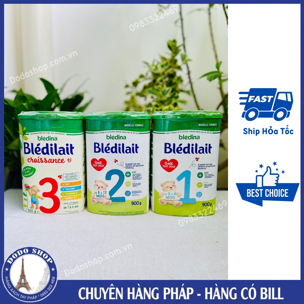 Sữa Bledina số 1 - Sữa bột Bledilait Pháp số 1, hàng air, hộp 900gr