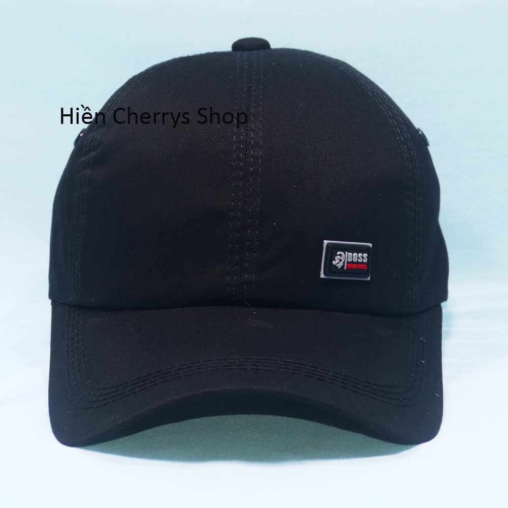 Mũ lưỡi trai, Nón kết mặt da Boss đẹp - Chất liệu vải Kaki thoáng mát phù hợp cho cả nam và nữ.