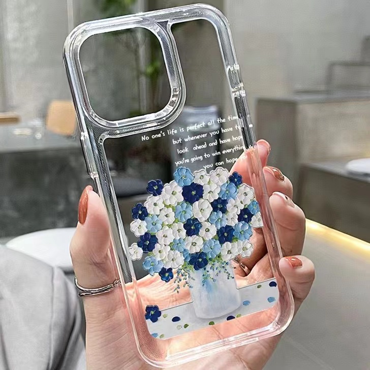 Ốp Điện Thoại Silicon Mềm Trong Suốt Hình Hoa Cho IPhone 11 12 13 14 Pro Max XR X 7 8 Plus XS Max 6 6S SE 2020