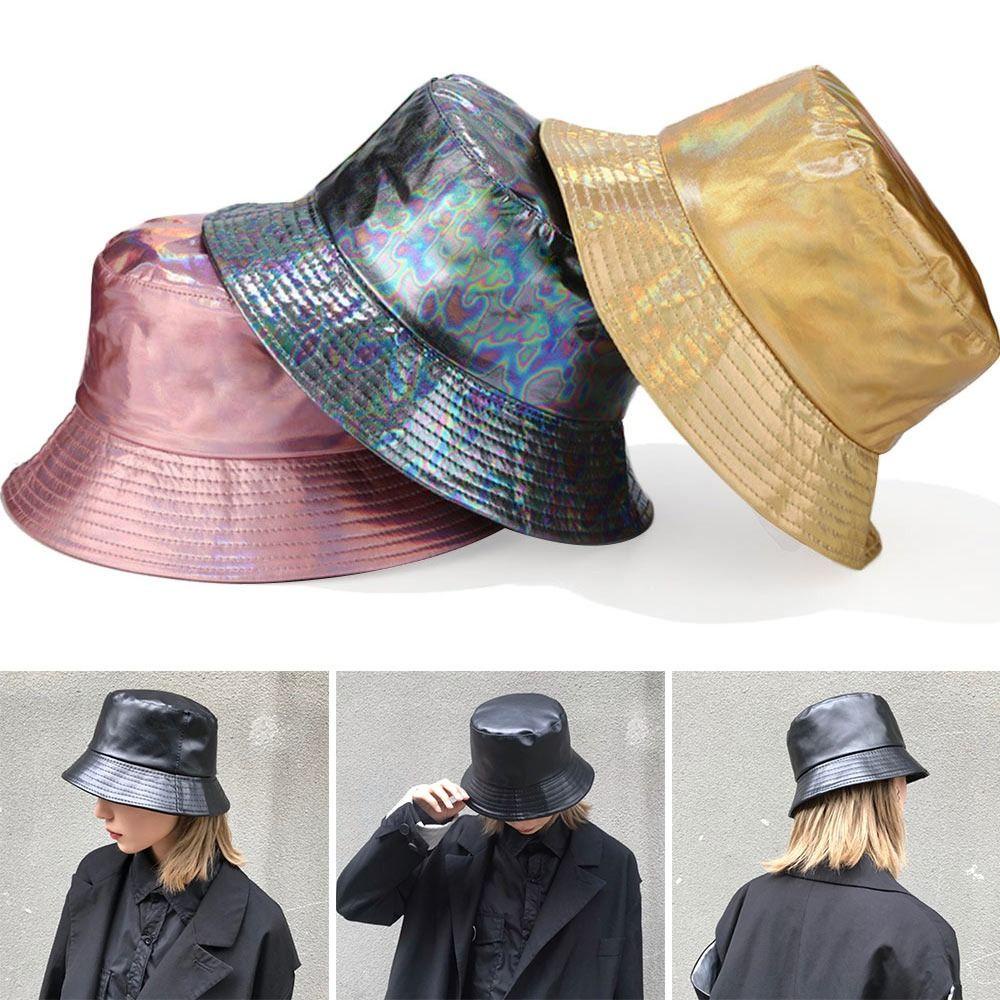 ESPO Mũ Bucket Chất Liệu Da PU Chống Thấm Nước Có Thể Gấp Gọn Tiện Lợi