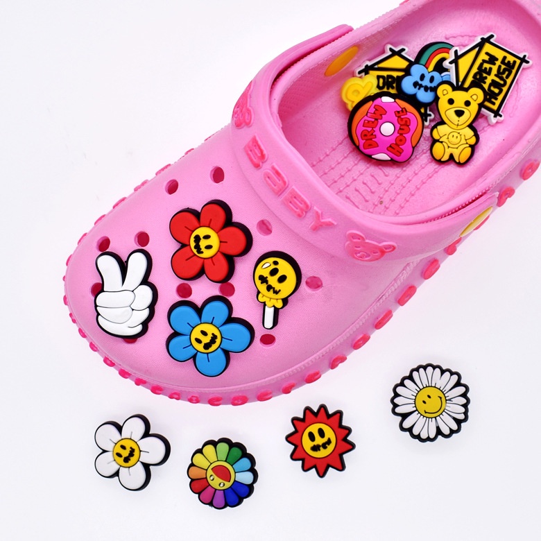 Acessórios De Moda Jibbitz Criativos "Arco-Íris Flores" Sapato De Desenho Animado Buckle Giày tự làm quyến rũ