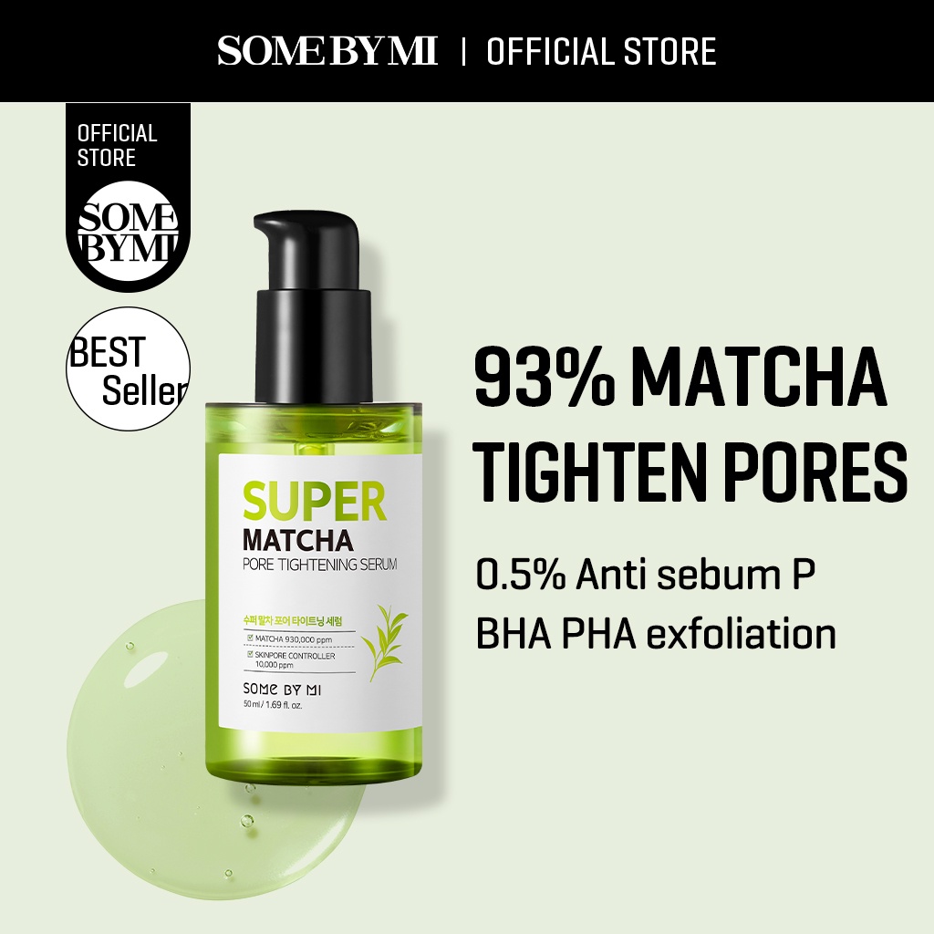 Serum trà xanh kiềm dầu se khít lỗ chân lông SOME BY MI Super Matcha Pore Tightening Serum 50ml
