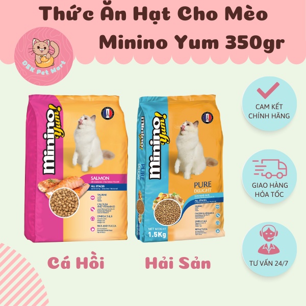 Minino Yum! - Thức Ăn Hạt Cho Mèo Mọi Lứa Tuổi | Gói 350gr