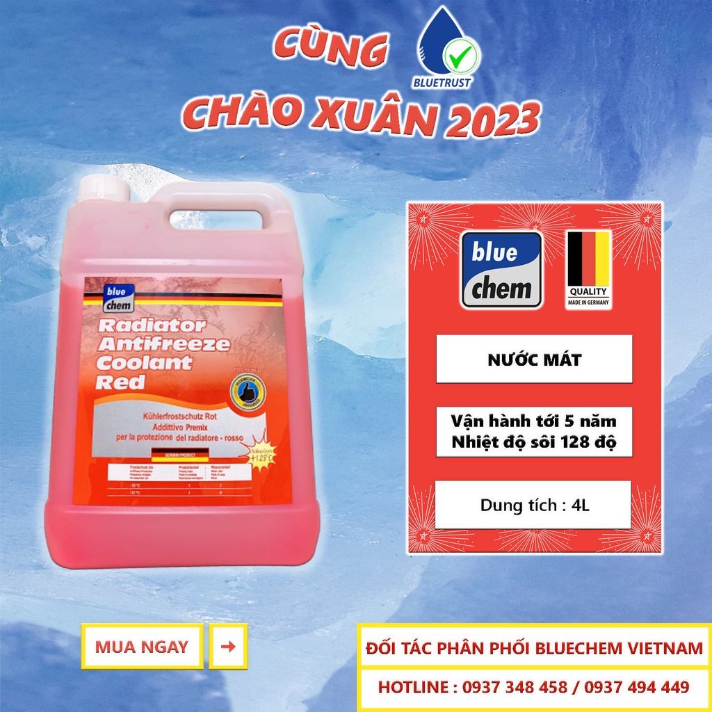 Nước Làm Mát Màu Hồng Chống Đông -37 C BLUECHEM