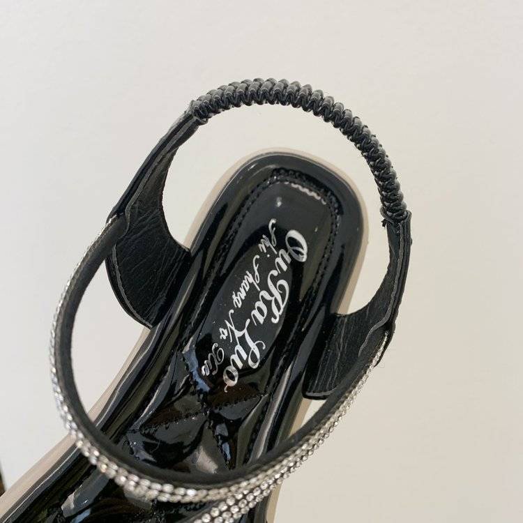 Xăng đan Co Giãn Đính Kim Cương Lấp Lánh Thời Trang Cho Nữ