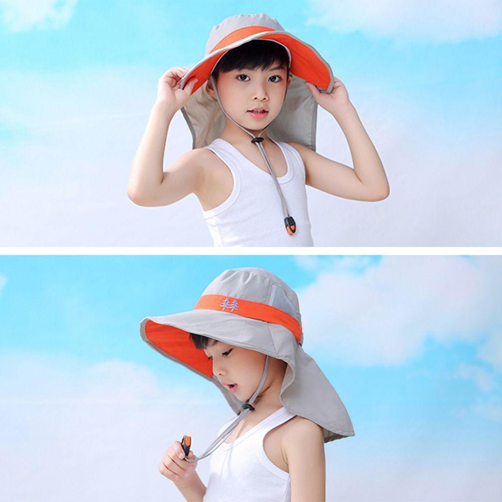 Mũ Bucket Vành Rộng Có Thể Điều Chỉnh Kích Thước Dành Cho Bé Trai Và Bé Gái