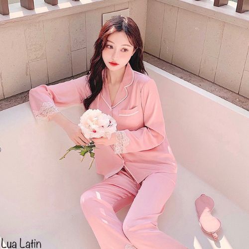 Đồ Ngủ Nữ Lụa Latin MIKY Đồ Ngủ Pijama Dễ Thương Vải Lụa Latin Thiết Kế Cao Cấp &lt;62Kg