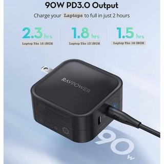 [Bản Quốc Tế] Củ sạc nhanh RAVPOWER RP-PC128 PD 90W 2C