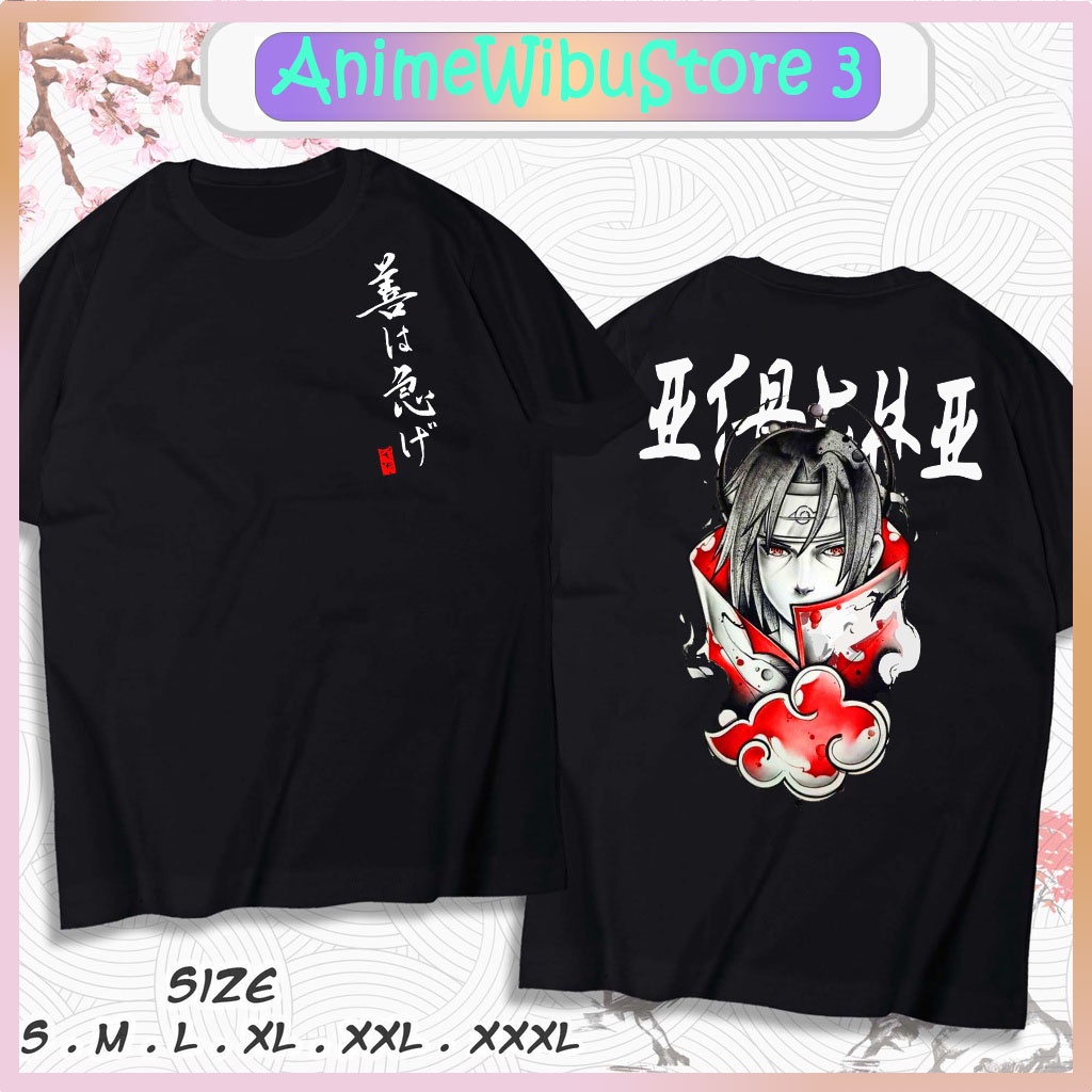 BST Mẫu áo phông Uchiha Itachi - Áo Anime, Naruto siêu ngầu, hình in 2 mặt chất thun co giãn 4 chiều