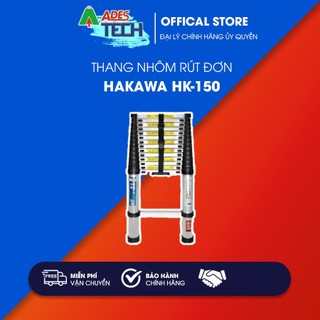 [HÀNG CHÍNH HÃNG] ✔️Thang Nhôm Rút Đơn HAKAWA HK-150✔️Công nghệ Nhật Bản✔️BẢO HÀNH 24 THÁNG