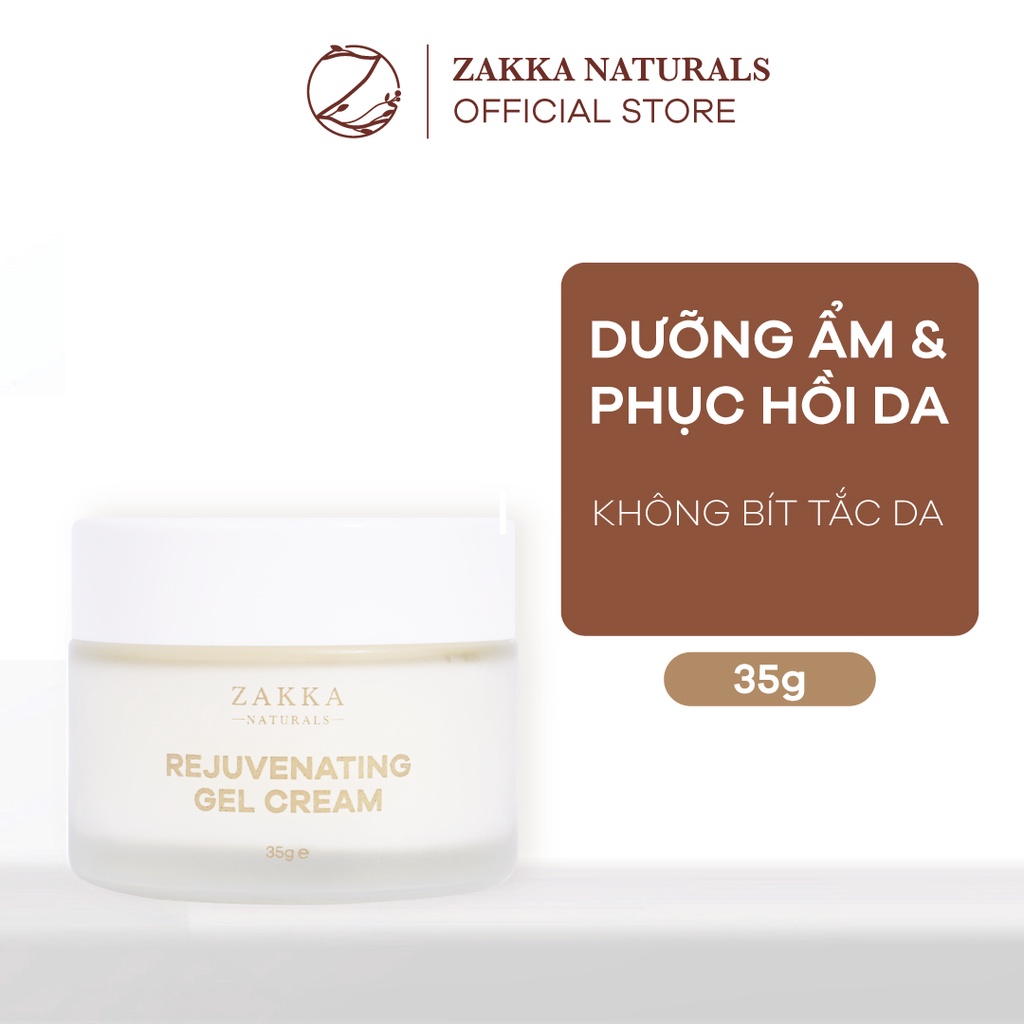 Gel Kem Dưỡng B5 Zakka Naturals Phục Hồi, Tái Tạo Da Lành Tính Rejuvenating Herbal Oil Free Gel Cream 35g