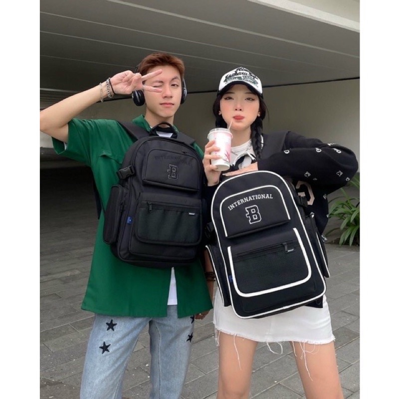 Balo BAMA BORDER Backpack Balo Bama Đi Học Đi Chơi Ulzzang Unisex - Bánh Mì Store Balo VNXK