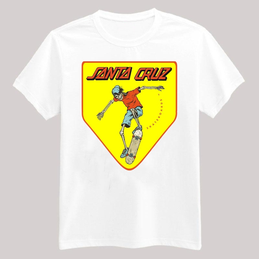 Áo thun tay ngắn Unisex nam nữ form rộng in hình nhãn dán zombie, Áo phông Oversize cotton thoáng má