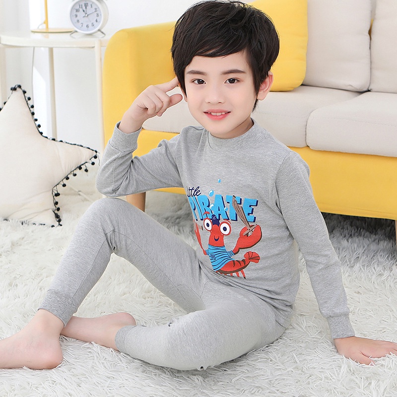 YAOEENH Bộ Đồ Ngủ Cotton Tay Dài 120-160cm Thời Trang Mùa Thu Cho Bé